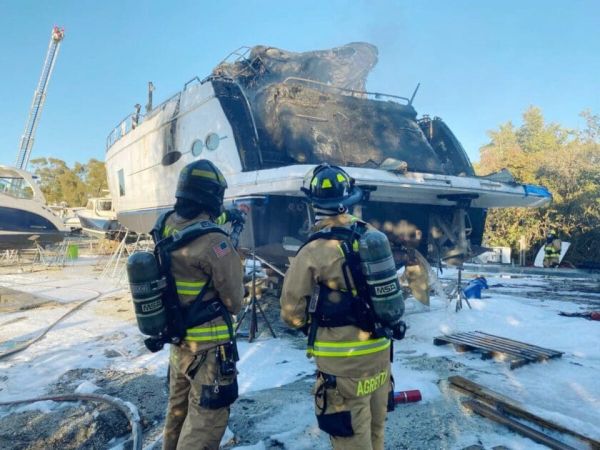 WMFR responds to fire at Cortez Cove Marina