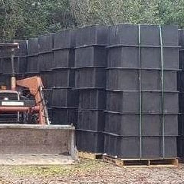 Dock floats delivered, project moving forward